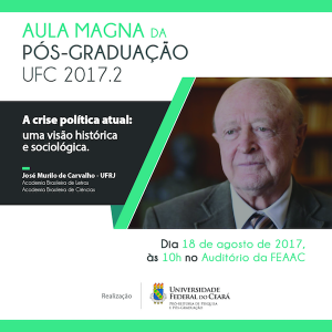 José Murilo de Carvalho irá falar sobre "A crise política atual: uma visão histórica e sociológica" (Foto: Divulgação)